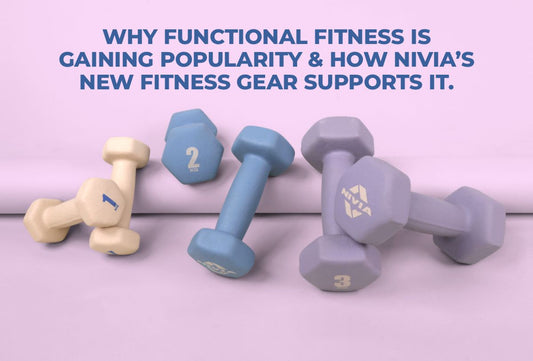 Nivia's Dumbbells and yoga mat.