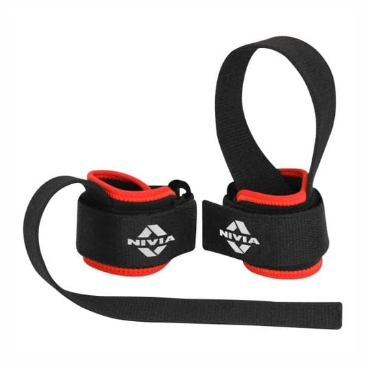 NIVIA Weight Lifting - Bar Strap , Gym Supports, For Support & Stability  Available in XS | S | M | L  | XL & Black / Red Color , Used for Training, Gym & Fitness