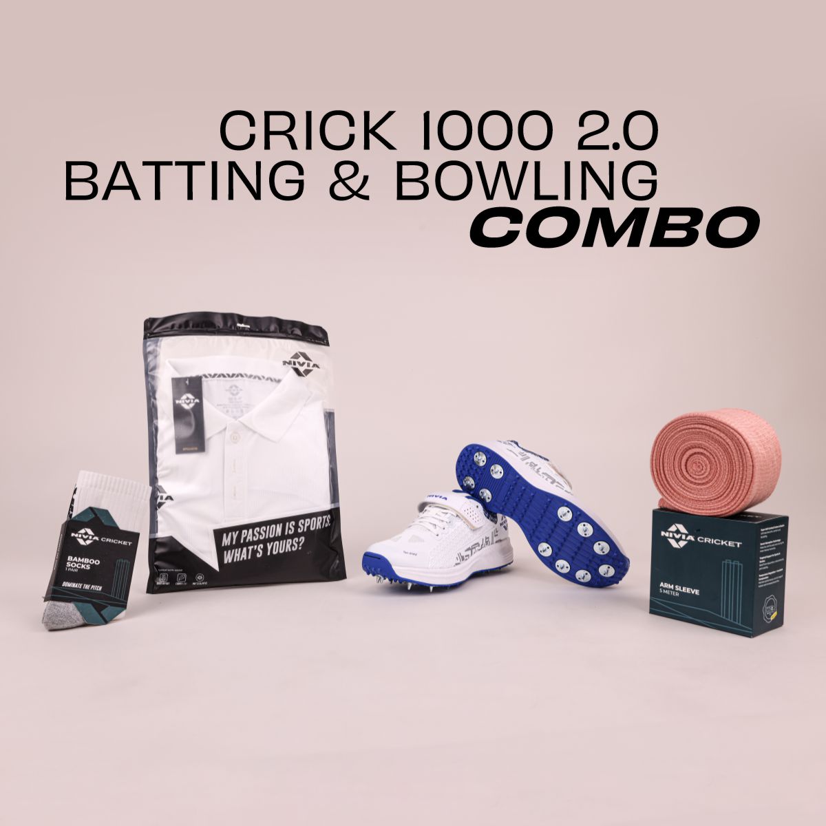 Crick 1000 2.0 Batting and Bowling Saving Combo