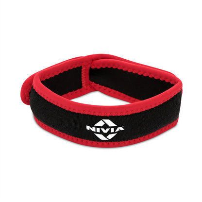 NIVIA Knee Patella Support With Adjustable Velcro, Patella Supports, For Minimum impact on joints and muscles. Available in  S | M | L  | XL & Black / Red Color , Used for Rehabilitation & Recovery