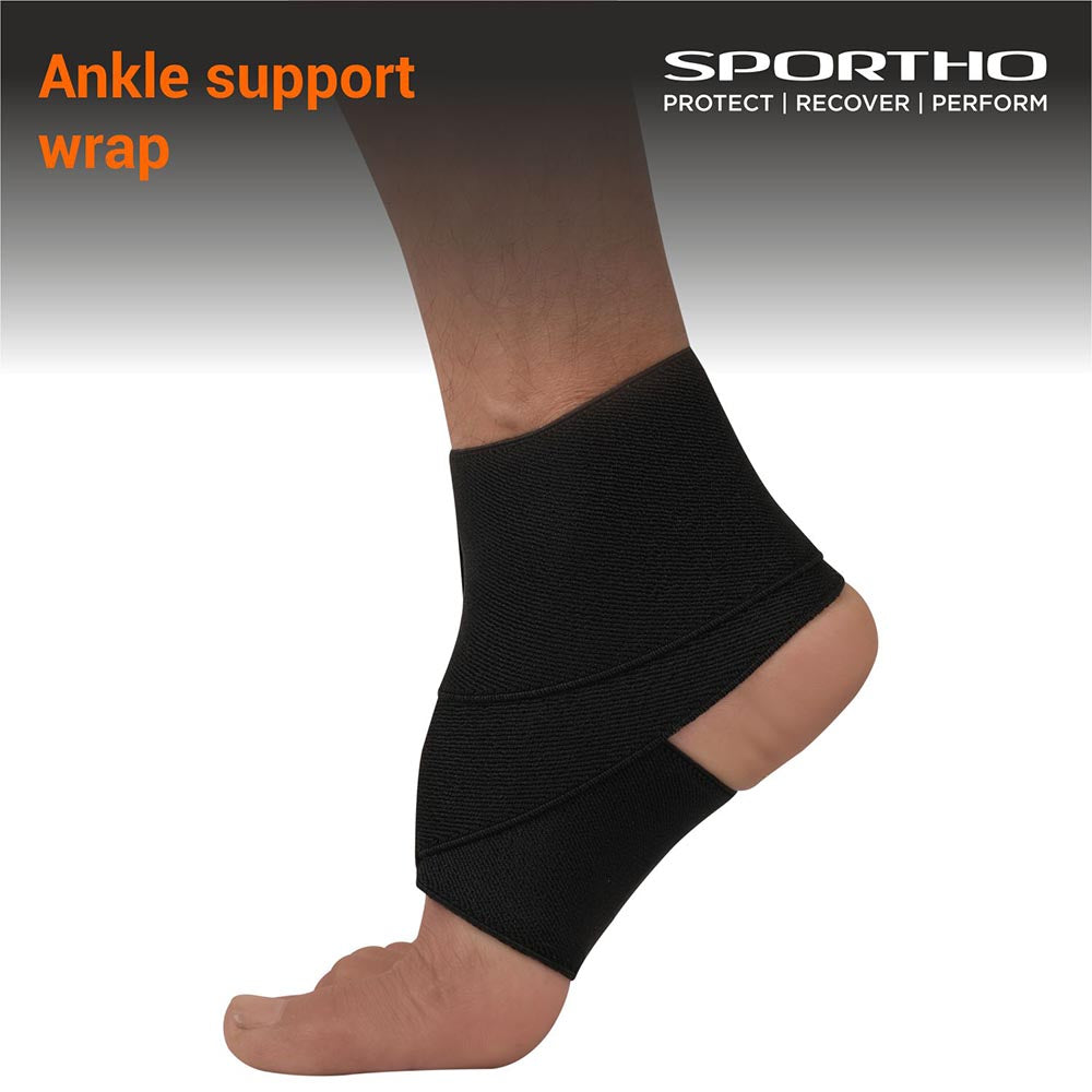 NIVIA Ankle Support Wrap With Velcro, Ankle Sleeves, Braces or Wraps , For Pain Relief & Recovery  Available in XS | S | M | L  | XL & Black Color , Used for Rehabilitation & Recovery