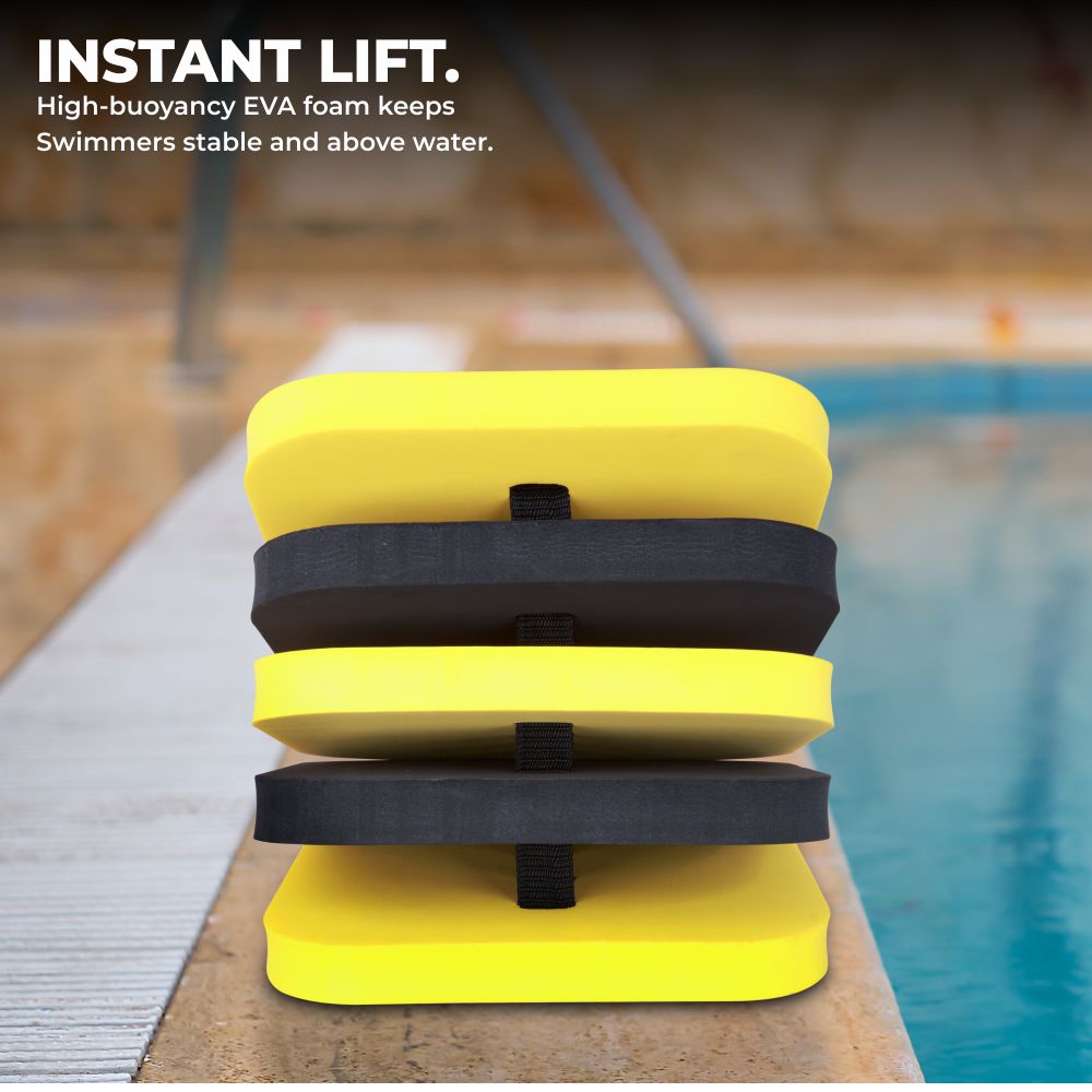 Nivia Eazy Float, Training Equipment, Swimming Equipment For Kids/Adults - Yellow/Black
