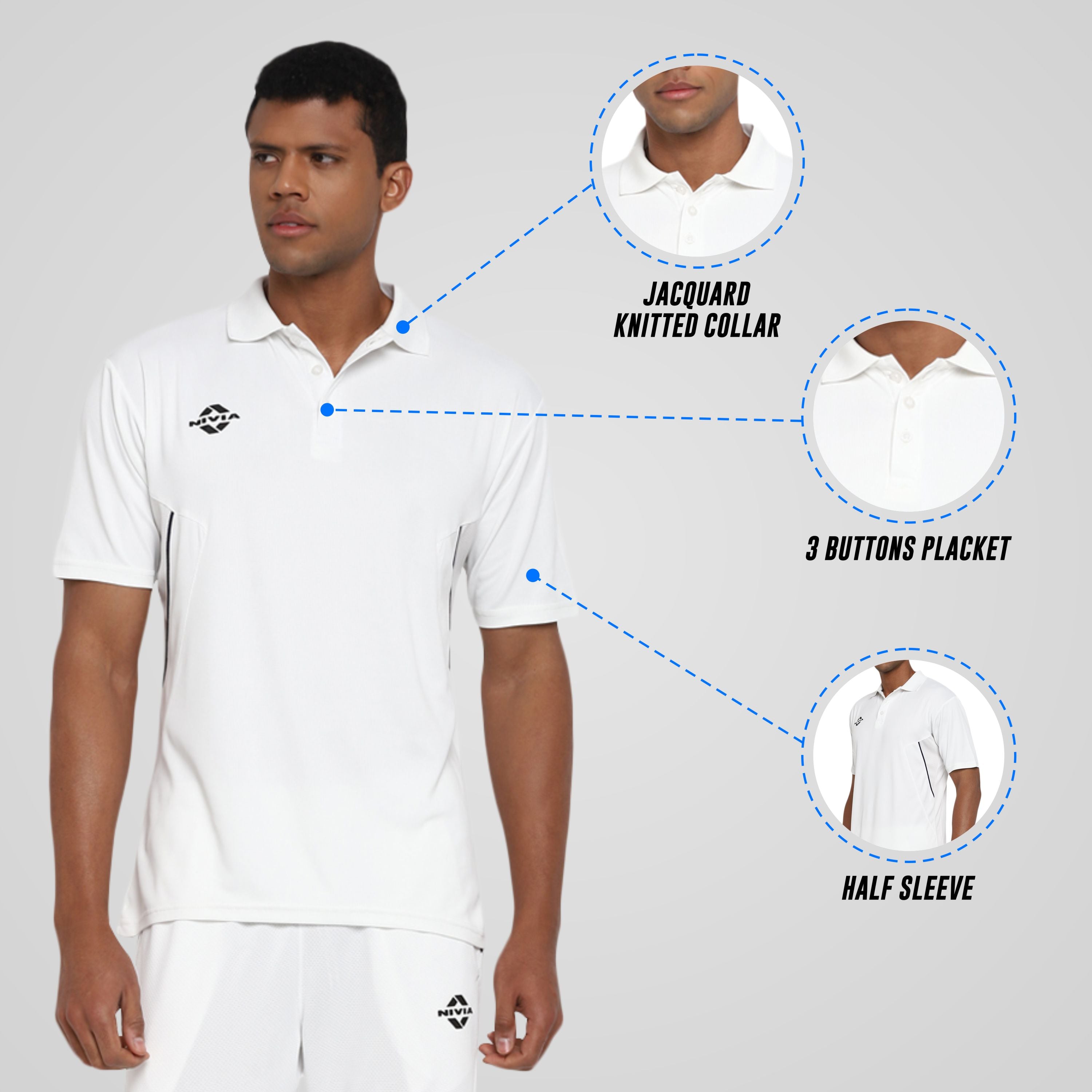 Nivia Crick 1000 Half Sleeve Jersey