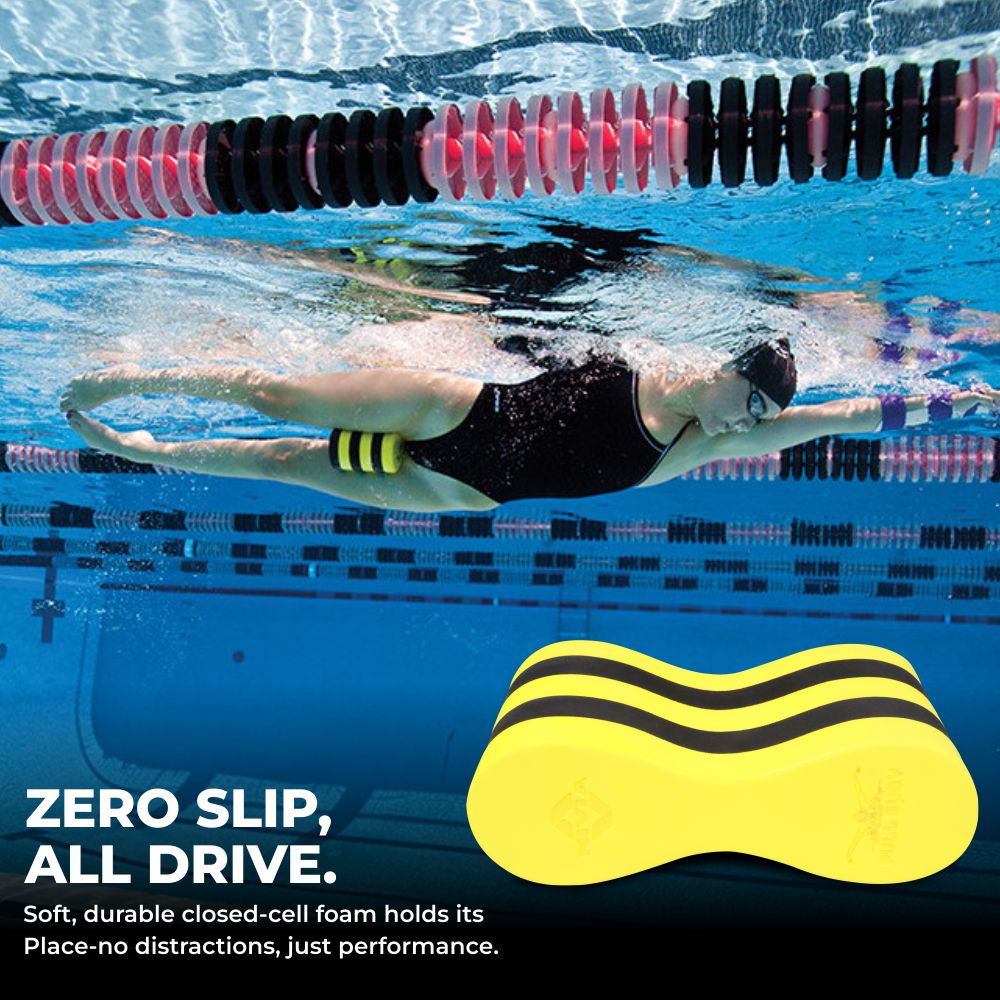 Swimming Pullbuoy For Kids/Adults - Yellow/Black