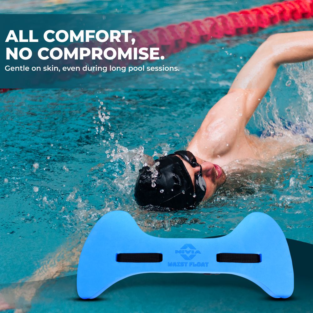 Nivia Waist Float, Training Equipment, Swimming Equipment For Kids/Adults - Blue