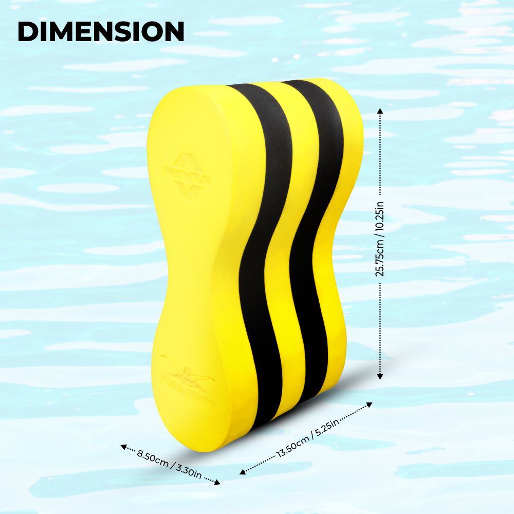 Swimming Pullbuoy For Kids/Adults - Yellow/Black