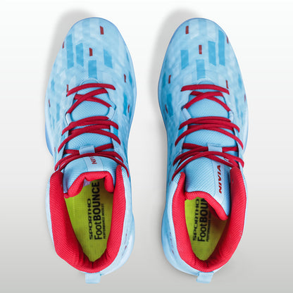 Sky Blue / Red