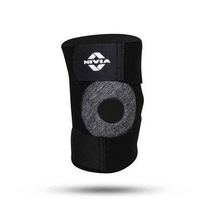 NIVIA  Basic Patella Knee Support With Adjustable Vecro, Knee Braces & Sleeves, For Pain Relief & Recovery  Available in  S | M | L  | XL & Black Color , Used for Rehabilitation & Recovery