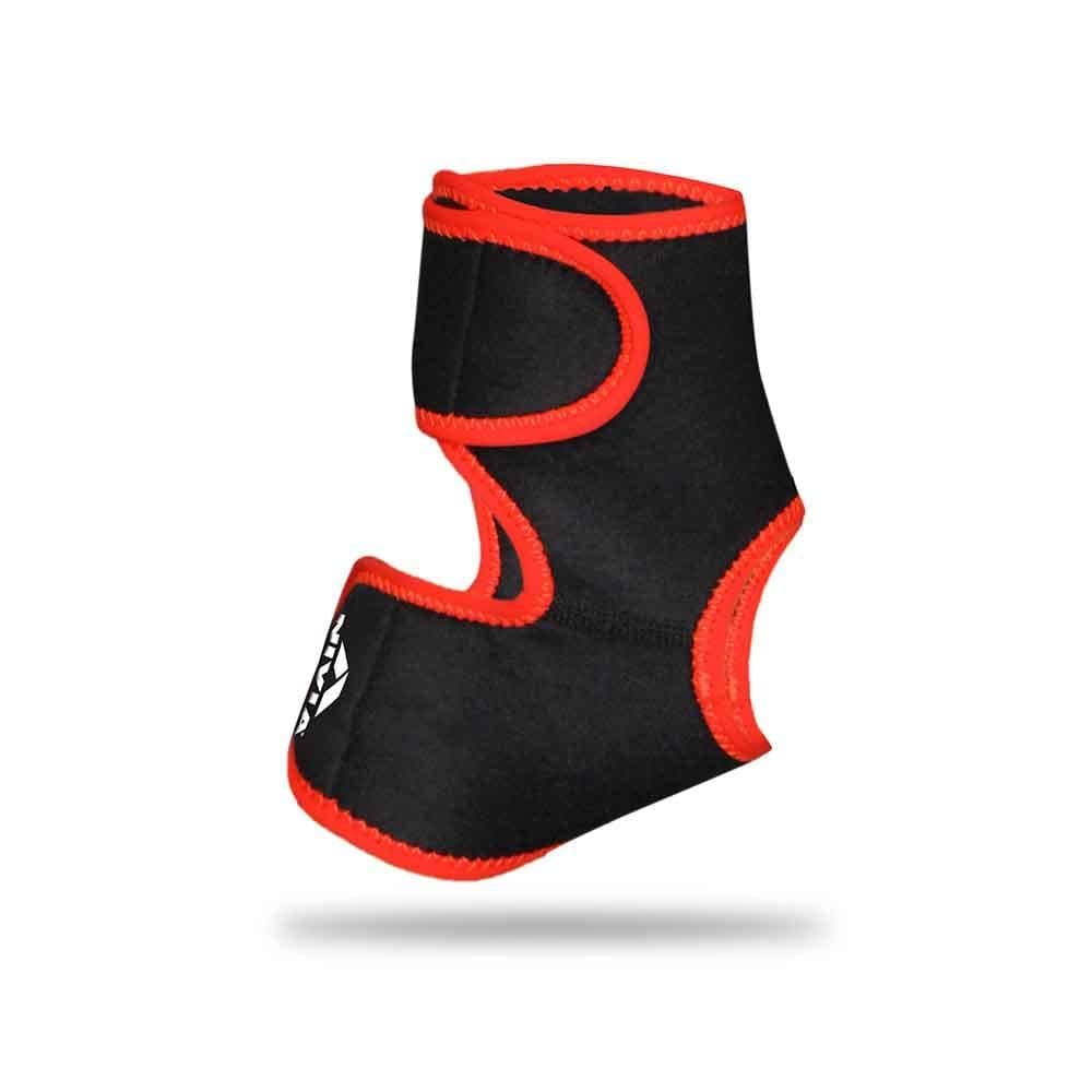 NIVIA Ankle Support With Adjustable Velcro, Ankle Sleeves, Braces or Wraps , For Injury Prevention  Available in  S | M | L  | XL & Black / Red Color , Used for Rehabilitation & Recovery